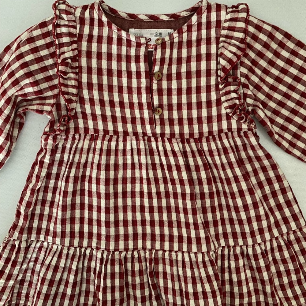 Zara baby girls gingham dress! Worn once!